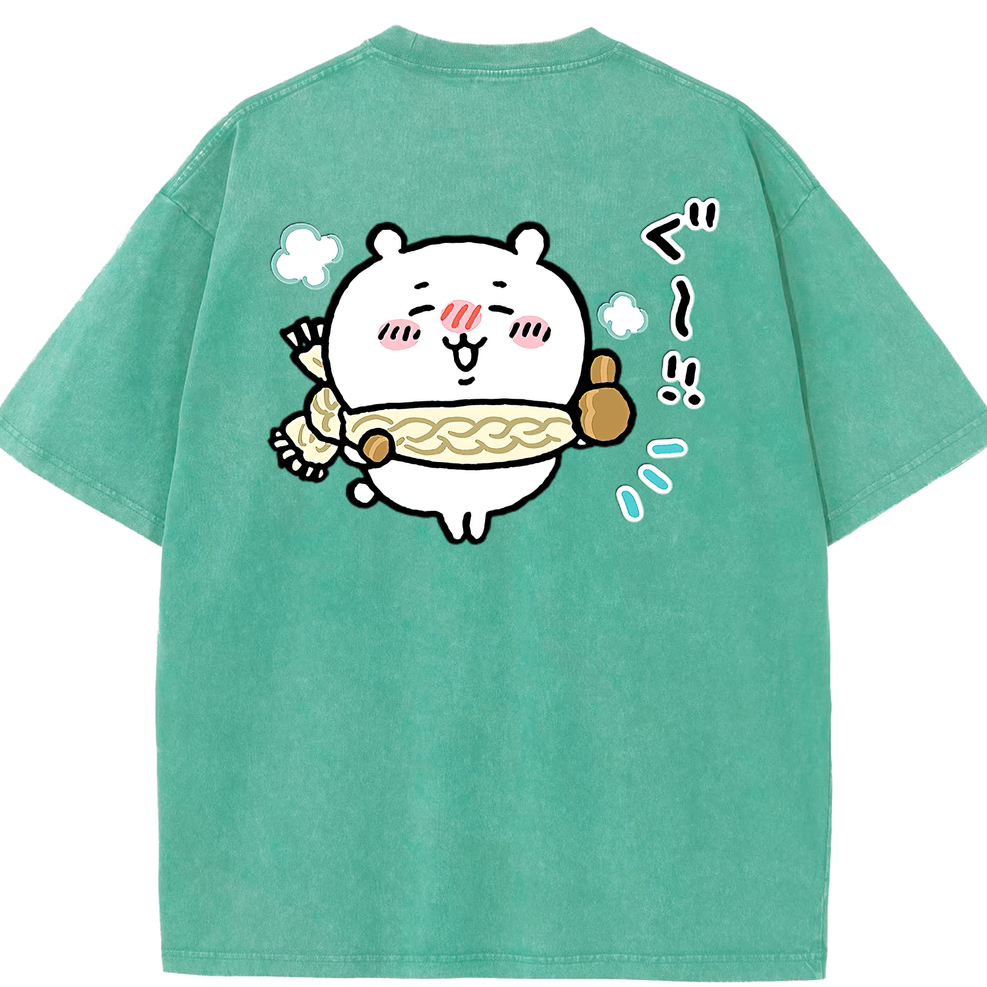 （画像用） ちいかわ ちいかわ Chii-kawa chiikawa 綿100% ヴィンテージ風 半袖Tシャツ（背面プリント）